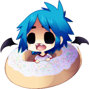 2d Donut By Kiwibon - 2d Gorillaz Cute (397x369)