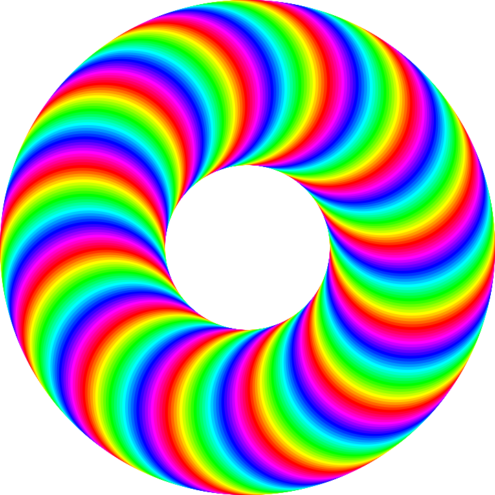 Rainbow Donut By 10binary On Clipart Library - Dancing Rainbow Worm Gif (720x720)