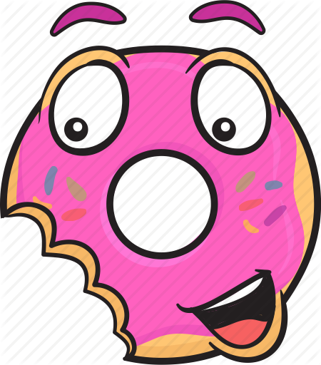 Bakery Cartoon Donut Doughnut Emoji Smiley Icon Icon - Donut Clipart Cartoon (450x512)