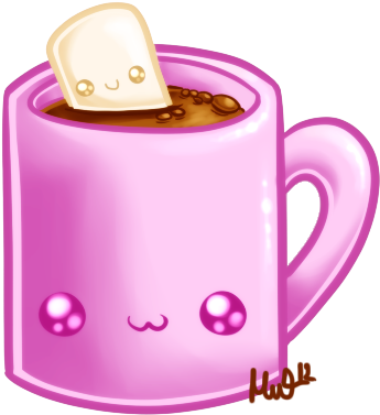 Cute Hot Chocolate By Metterschlingel - Cartoon Cute Hot Chocolate -  (401x408) Png Clipart Download