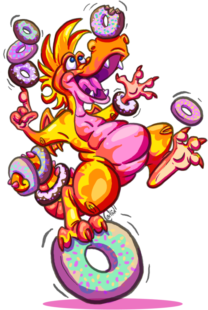 Dragon Donuts By Kaaziel - Dragons And Donuts (728x1098)