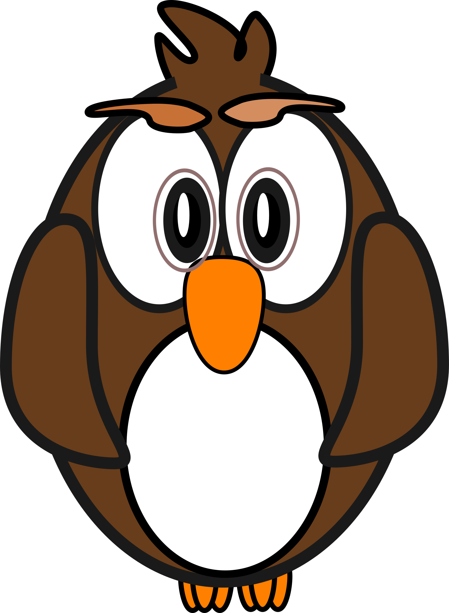 Pictures Of Animated Owls - Owl Clip Art (1759x2400)