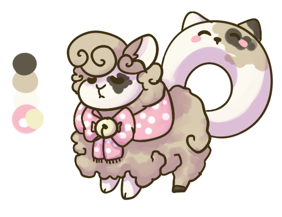 Cat Donuts Flufferbun *closed* By Twophoenixadopts - Cartoon (665x522)