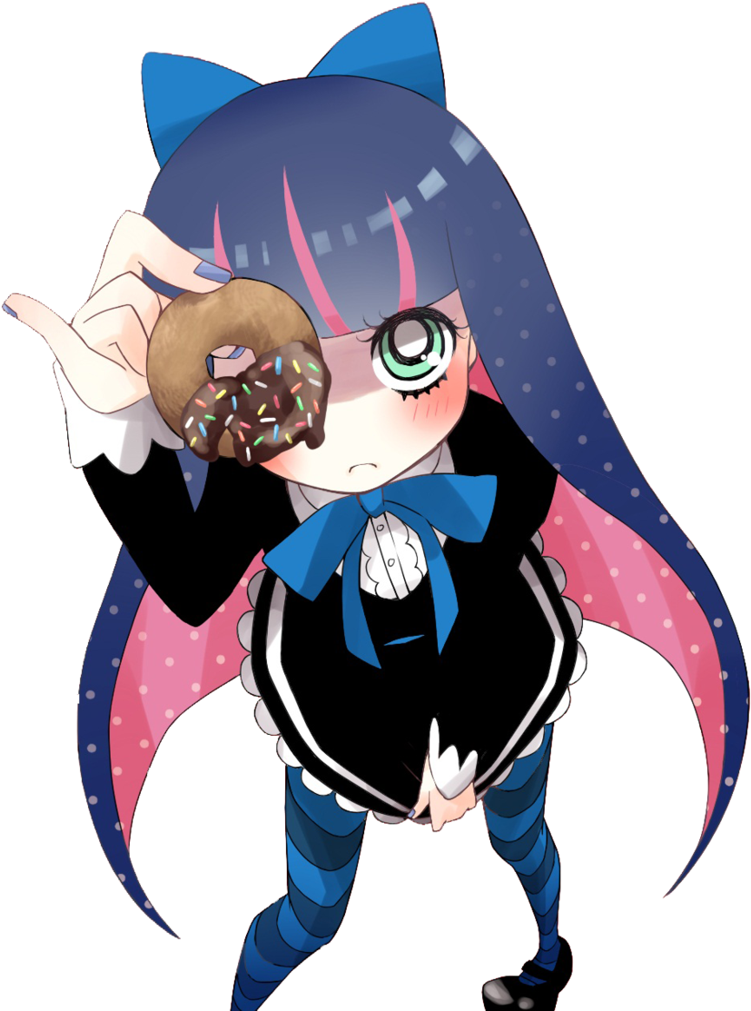 Stocking With Donut By Erodonut Stocking With Donut - Panty And Stocking Stocking Png (900x1125)