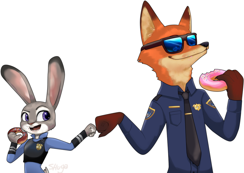 Cop Donut Brofist - Zootopia Nick Con Gafas (1024x670)