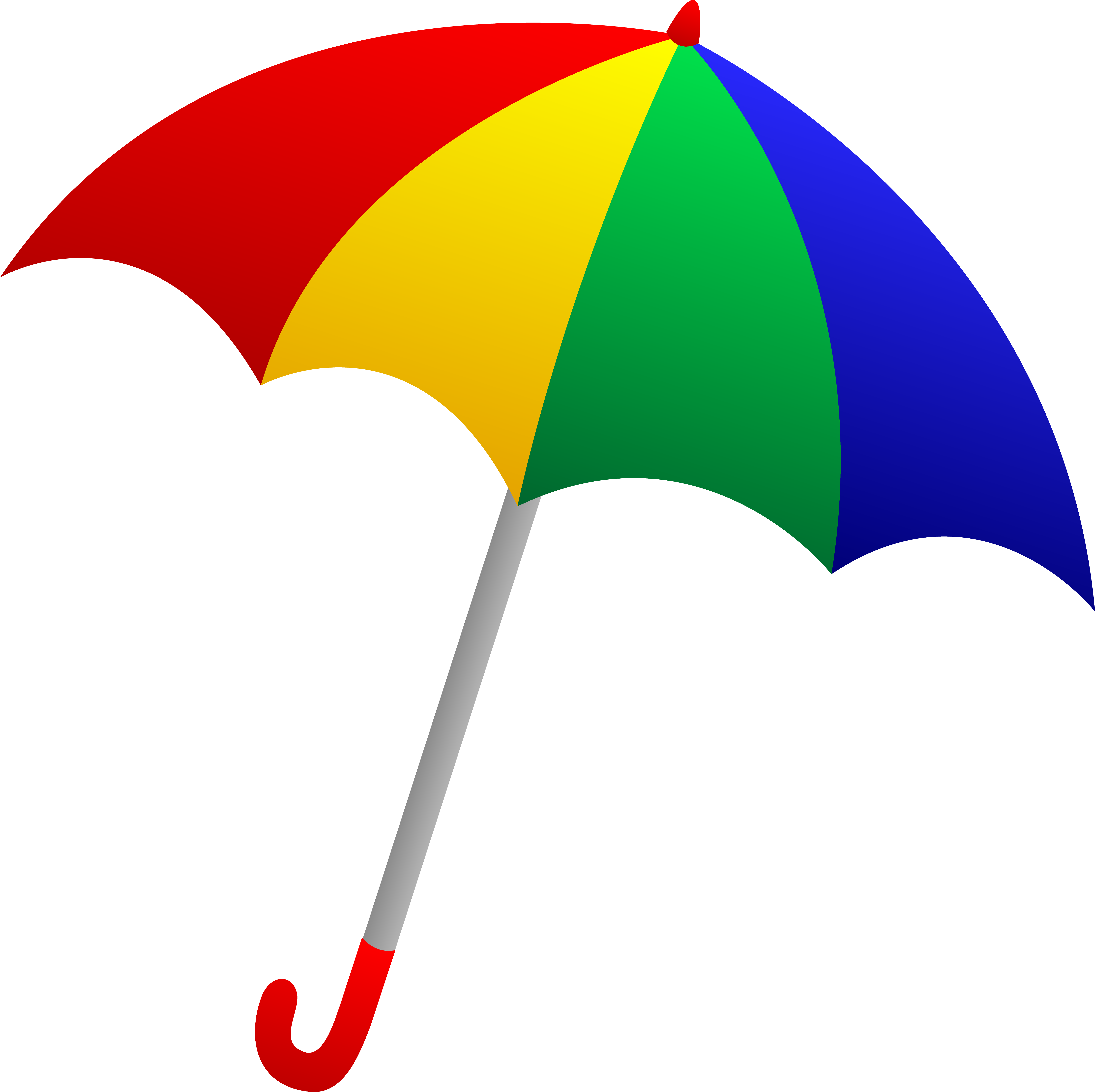 Free Clip Art Of A - Cartoon Picture Of Umbrella (6607x6590)