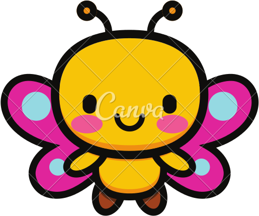 Cute Cartoon Butterfly - Butterfly Cute Cartoon (550x550)