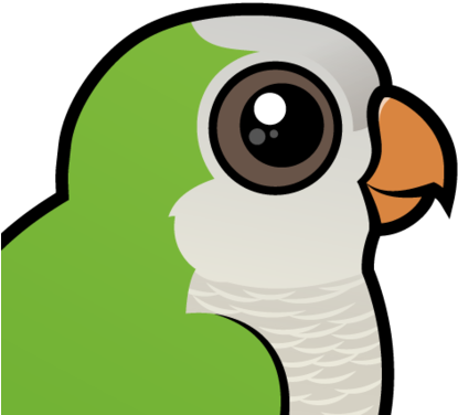 About The Monk Parakeet - Quaker Parrot Cartoon (440x440)