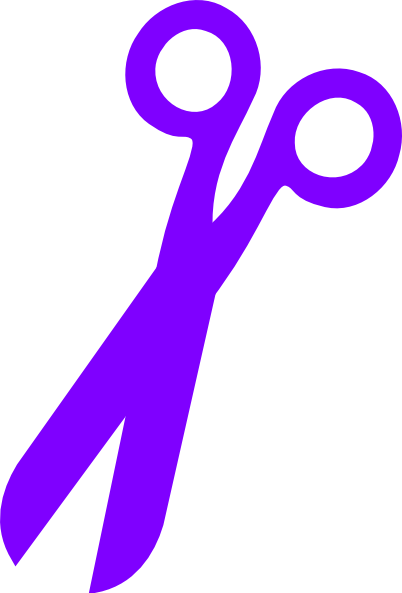 Scissors Clipart Purple (402x593)