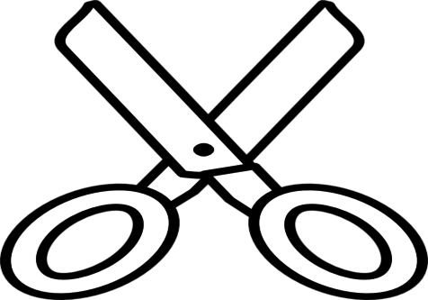 Coloring Trend Medium Size Pencil Coloring Page Scissors - Scissors Black And White (476x333)