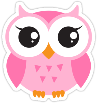 Unique Cute Owl Clipart Free Clip Art Owl Png - Pink Cartoon Owl (375x360)