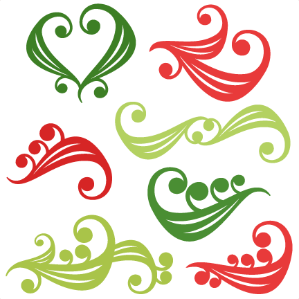 Daily Freebie Miss Kate Cuttables Christmas Flourishes - Scalable Vector Graphics (432x432)