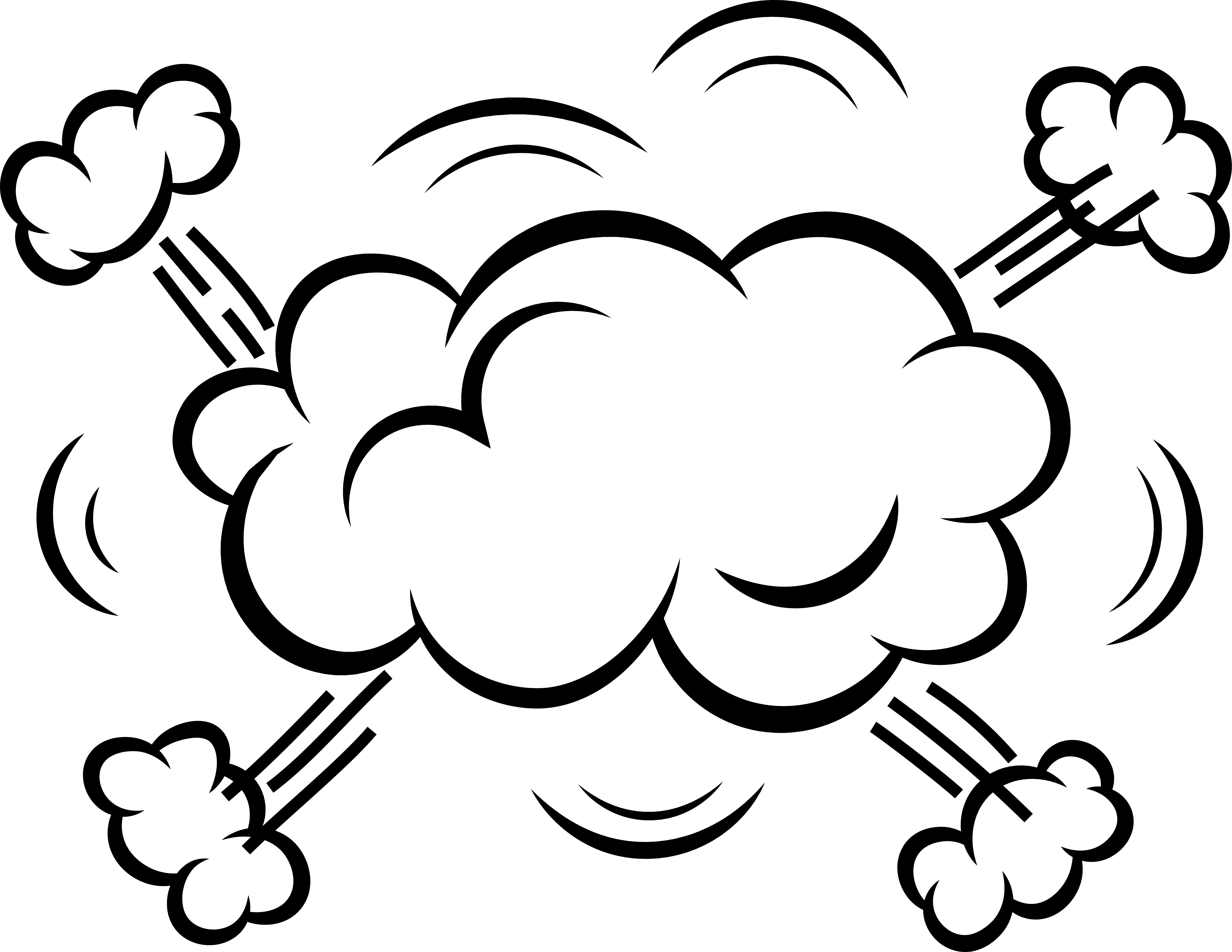 Empty Comic Bubbles Explotion Popcorn Clipart Png Image - Comicbubbles Png (5555x4293)