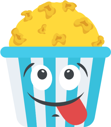 Popcorn Free Icon - Snacks Cartoon (512x512)