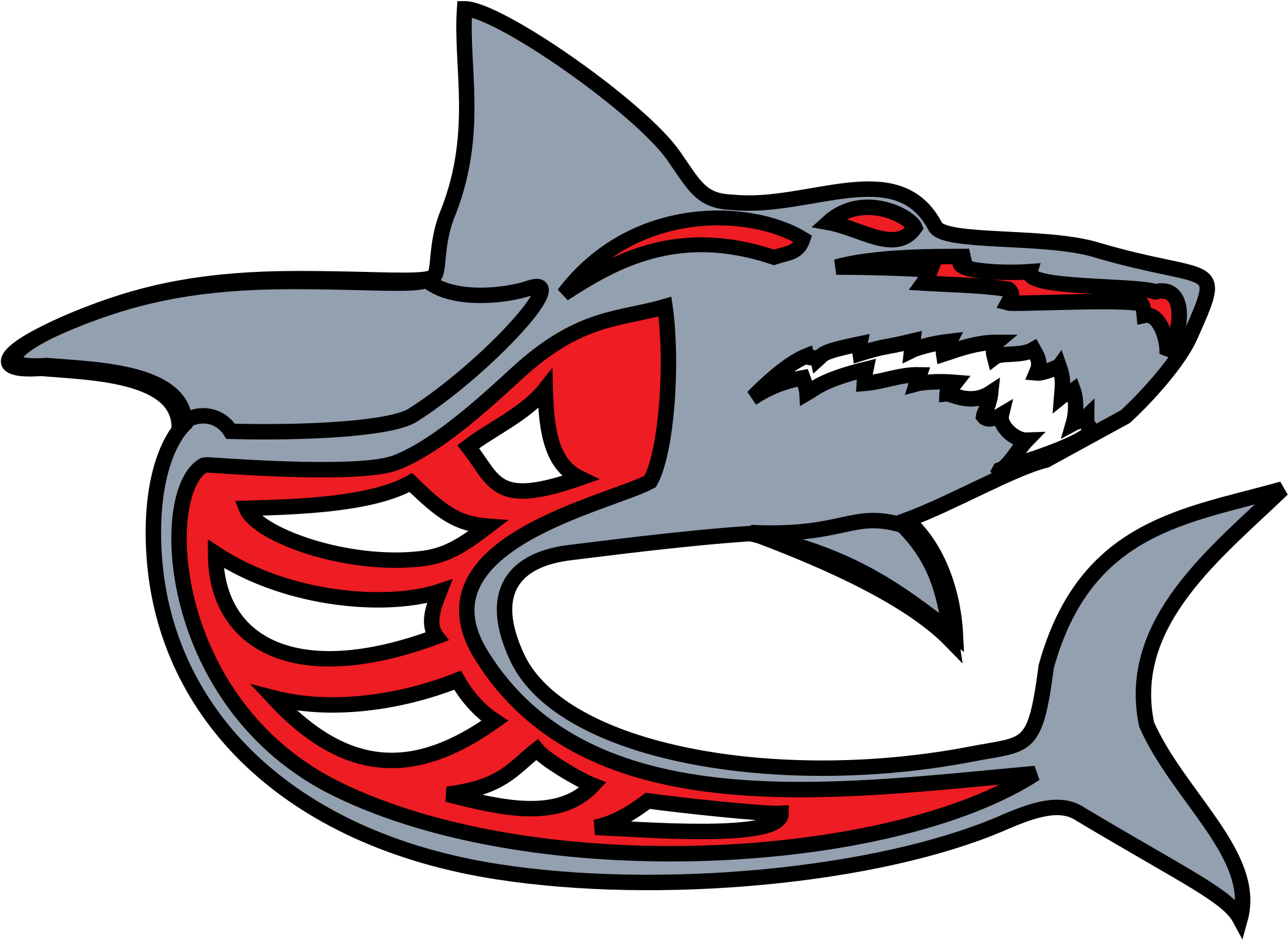 Shark Clip Art Red (2400x1703)