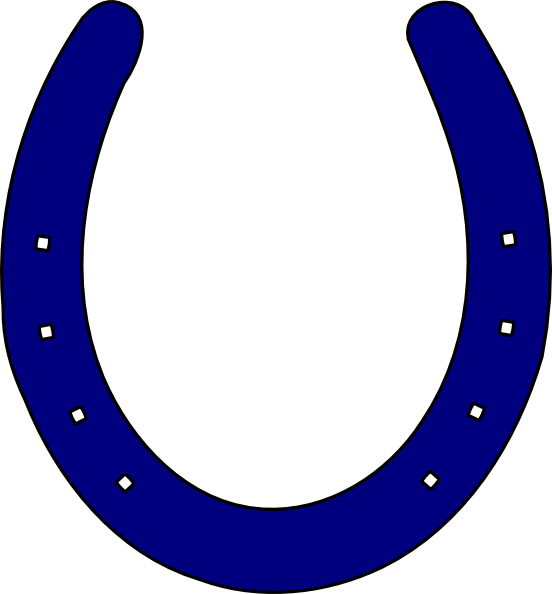 Royal Blue Horseshoe Clip Art - Arsenal Tube Station (552x594)