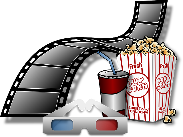 Movie - Popcorn Transparent - Cinema Clipart (640x479)
