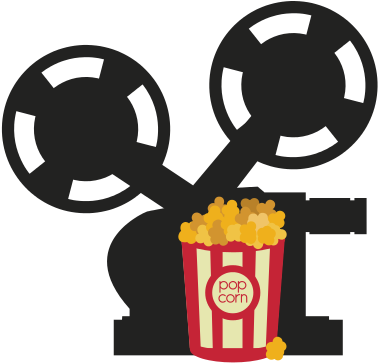 Videocamera And Popcorn - Entertainment Clipart Flat (550x550)