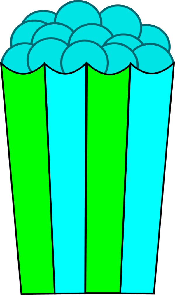 Picture Of Popcorn - Popcorn Box Clip Art (600x1011)
