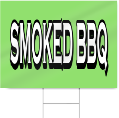 Smoked Bbq Block Lettering Sign - Graphics (450x450)