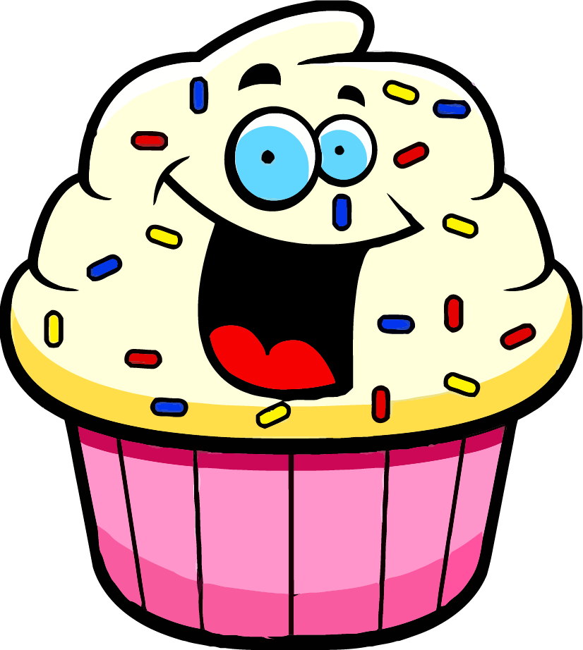 Cartoon Cupcake Clipart - Cartoon Picture Of Desserts (826x922)