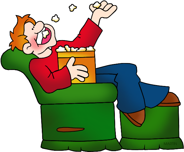 Popcorn - Phillip Martin Clipart Tv (648x544)
