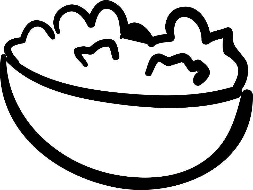 Popcorn Hand Drawn Bowl Comments - Hand Drawn Food Png (981x738)