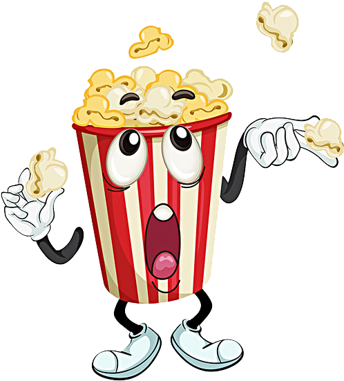 Popcorn Cartoon Cinema Illustration - 爆 米花 卡通 (570x600)