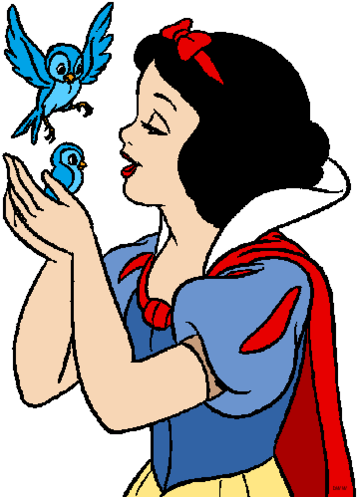 Snow White And The Seven Dwarfs Wallpaper Possibly - Snow White With Birds (369x500)