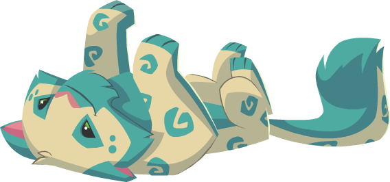 Yellow Snow Leopard - Animal Jam Snow Leopard (568x266)