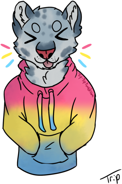 Pansexual Pride For @snowbleppard - Snow Leopard Furry Male (500x666)