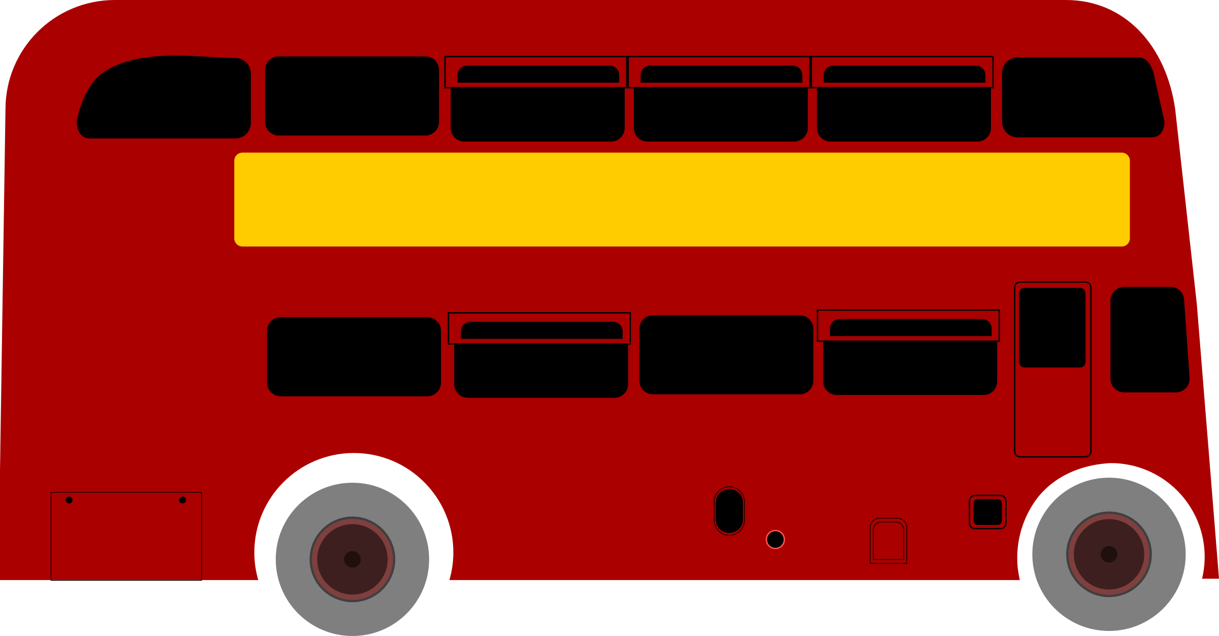 Double Deck Bus Clipart By Sheikh Tuhin - Double Decker Clipart (2400x1253)