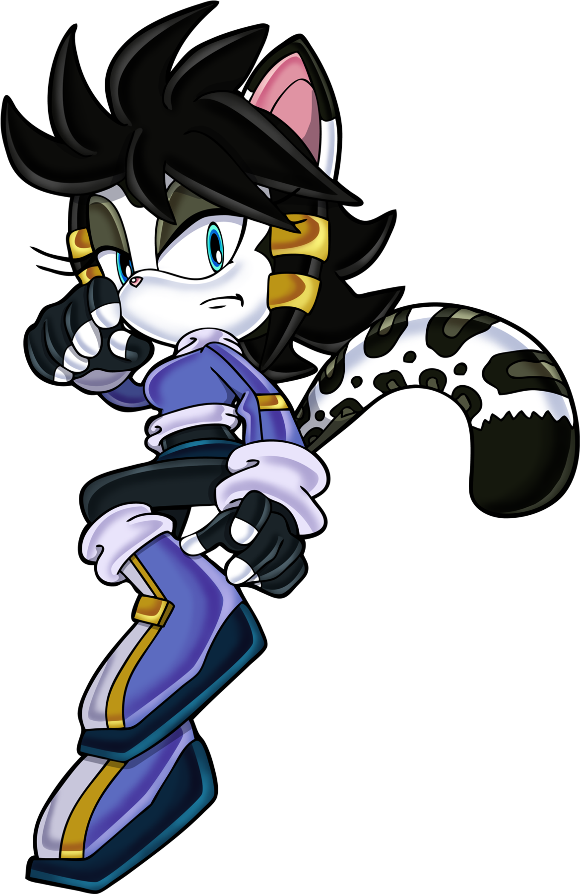 Neve The Snow Leopard By Safyran - Sonic Leopard Oc (1280x1800)