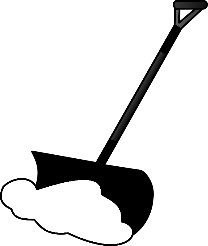 Shovel Snow Clip Art Black And White (678x800)