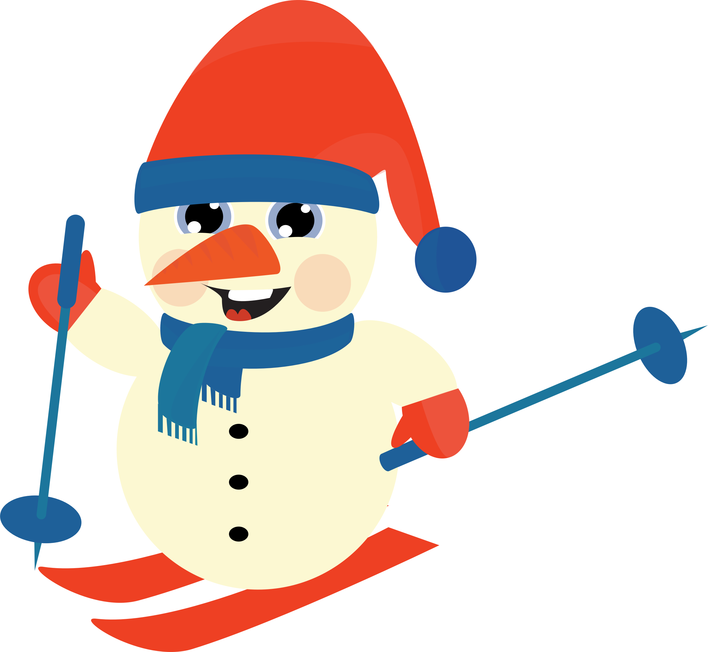 Snow Man - Skiing Clipart Png (2328x2146)