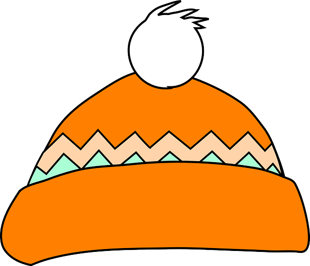 Cap Hat Warm Winter Green Orange Peach Cap - Cartoon Hat (640x548)