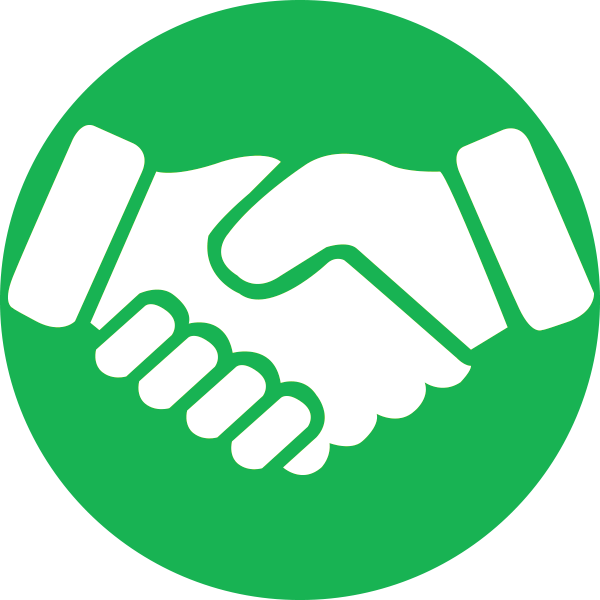 Larson Lawnscape Service Area - Shake Hand Icon Green (600x600)