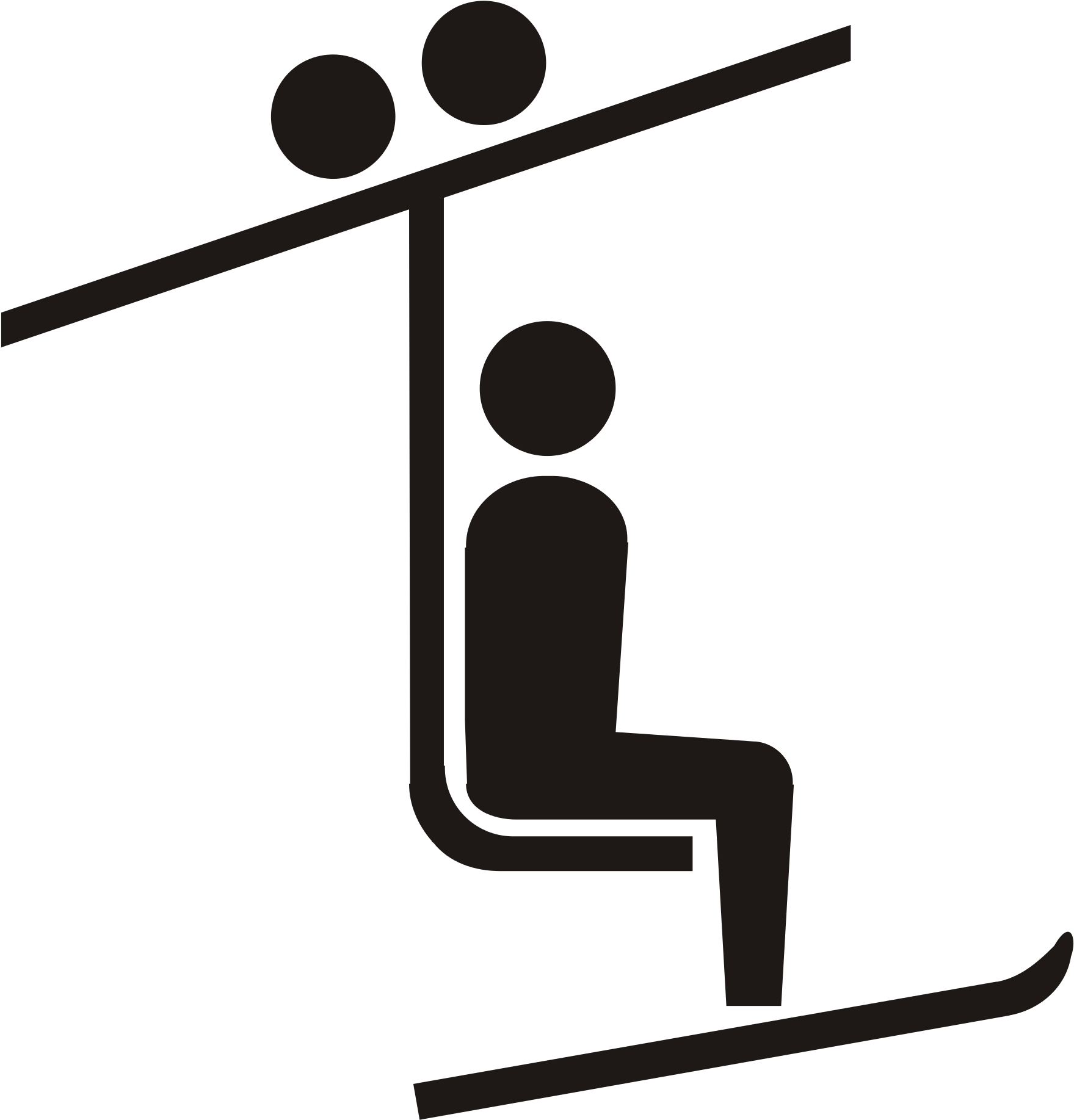 Ski Technique Tips Between Runs - Ski Lift Symbol (2000x2000)