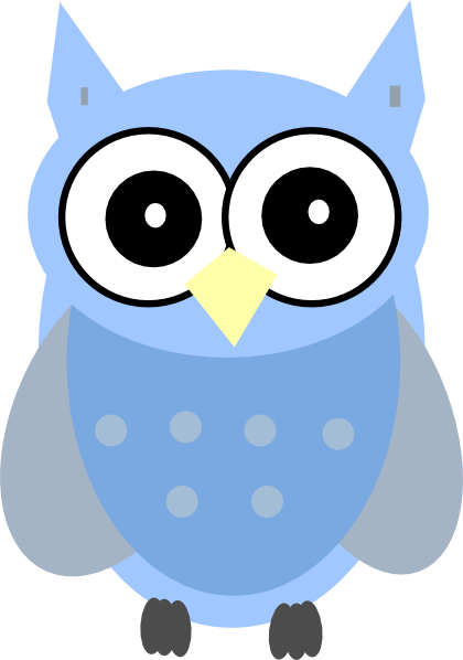 Gray Clipart Gray Owl - Baby Owl Clip Art (420x598)