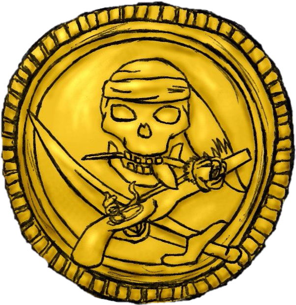 80% Microsupreme®, 15% Nylon, 5% Elastam Lycra - Pirates Coin Clipart (602x619)
