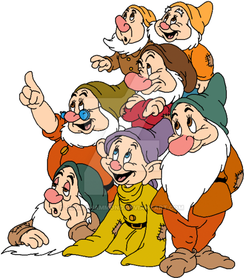 Seven Dwarfs By Jemmahammond - Snow White And The Seven (600x655)
