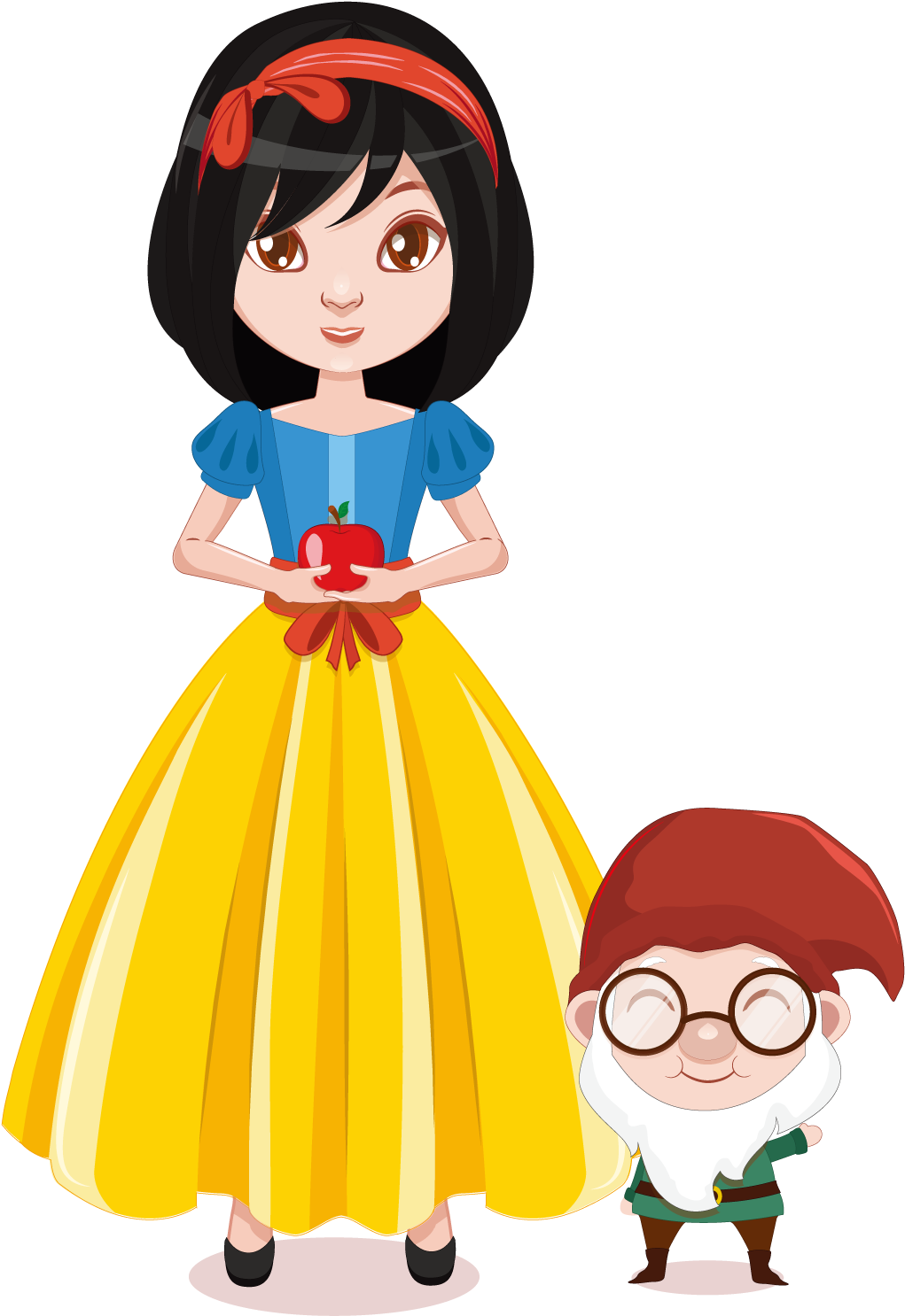 Snow White Seven Dwarfs Euclidean Vector Illustration - Snow White Seven Dwarfs Euclidean Vector Illustration (1600x1600)