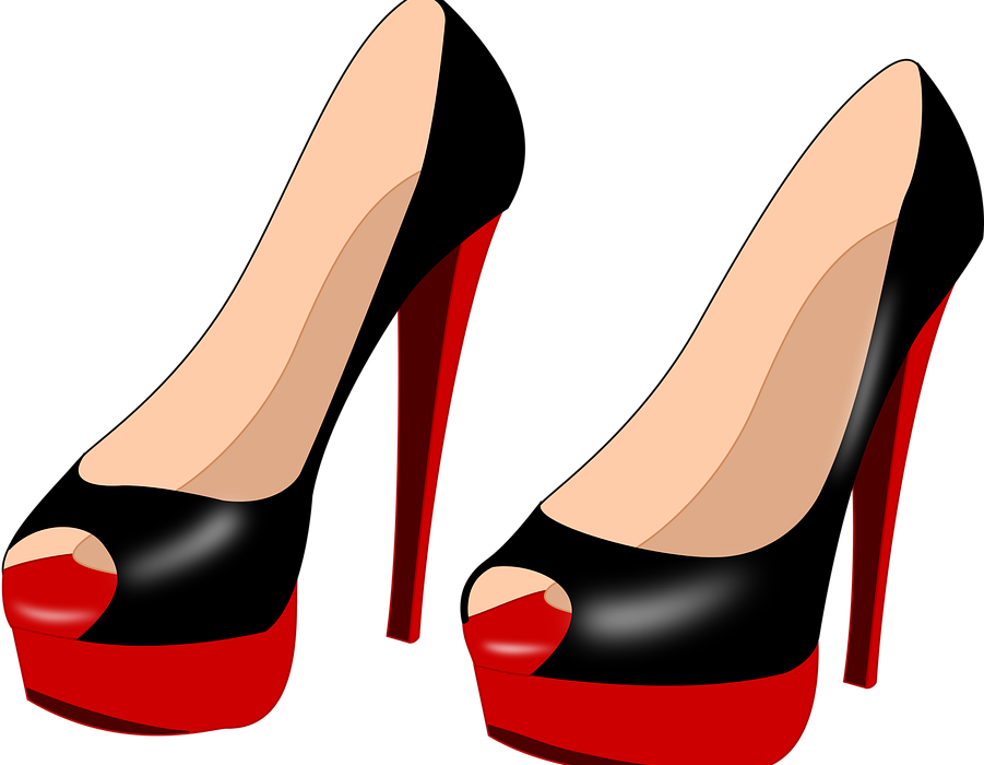 'red Shoes And The 7 Dwarfs' Show Us What Not To Do - Heels Black Red Png (901x700)