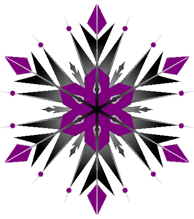Snowflake Clipart Tumblr Transparent - Purple Snowflake Clipart (400x453)