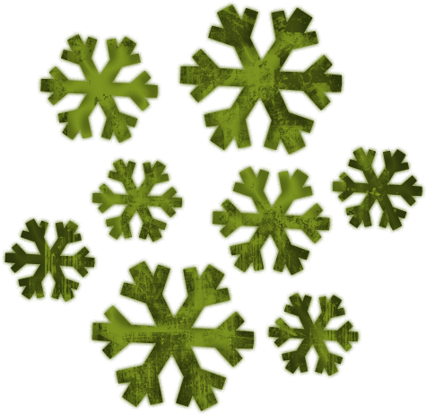 Green Snowflake Clipart - Yellow Snowflakes (512x512)