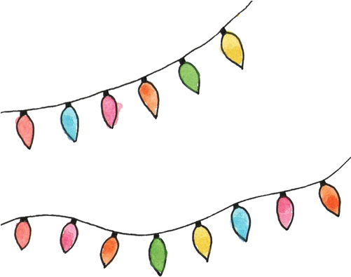 Snowflake Clipart Png Tumblr - Transparent Christmas Lights (501x395)