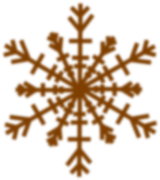 Brown Snowflake Clipart (534x599)