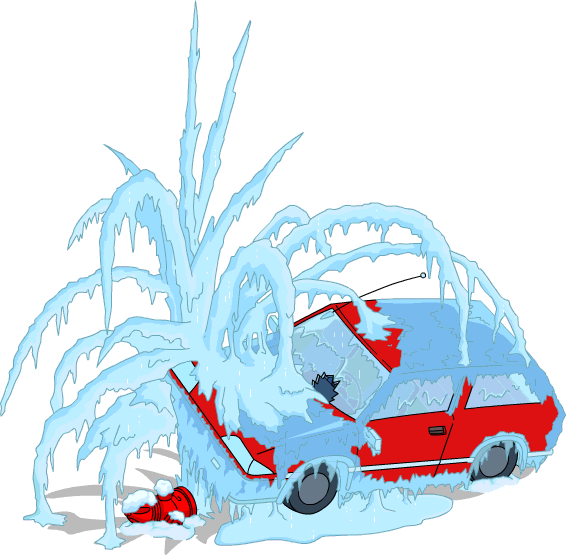 Frozen Car Snow Menu - Ned Flanders (566x555)