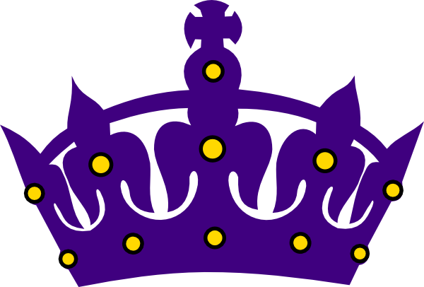 Crown Clipart Purple Crown - Clip Art Queen Crown (600x406)