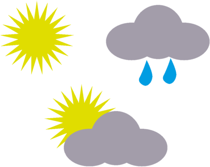 Storm Brings Rain, Flooding, Wind, Mountain Snow - Weather Symbols (425x425)